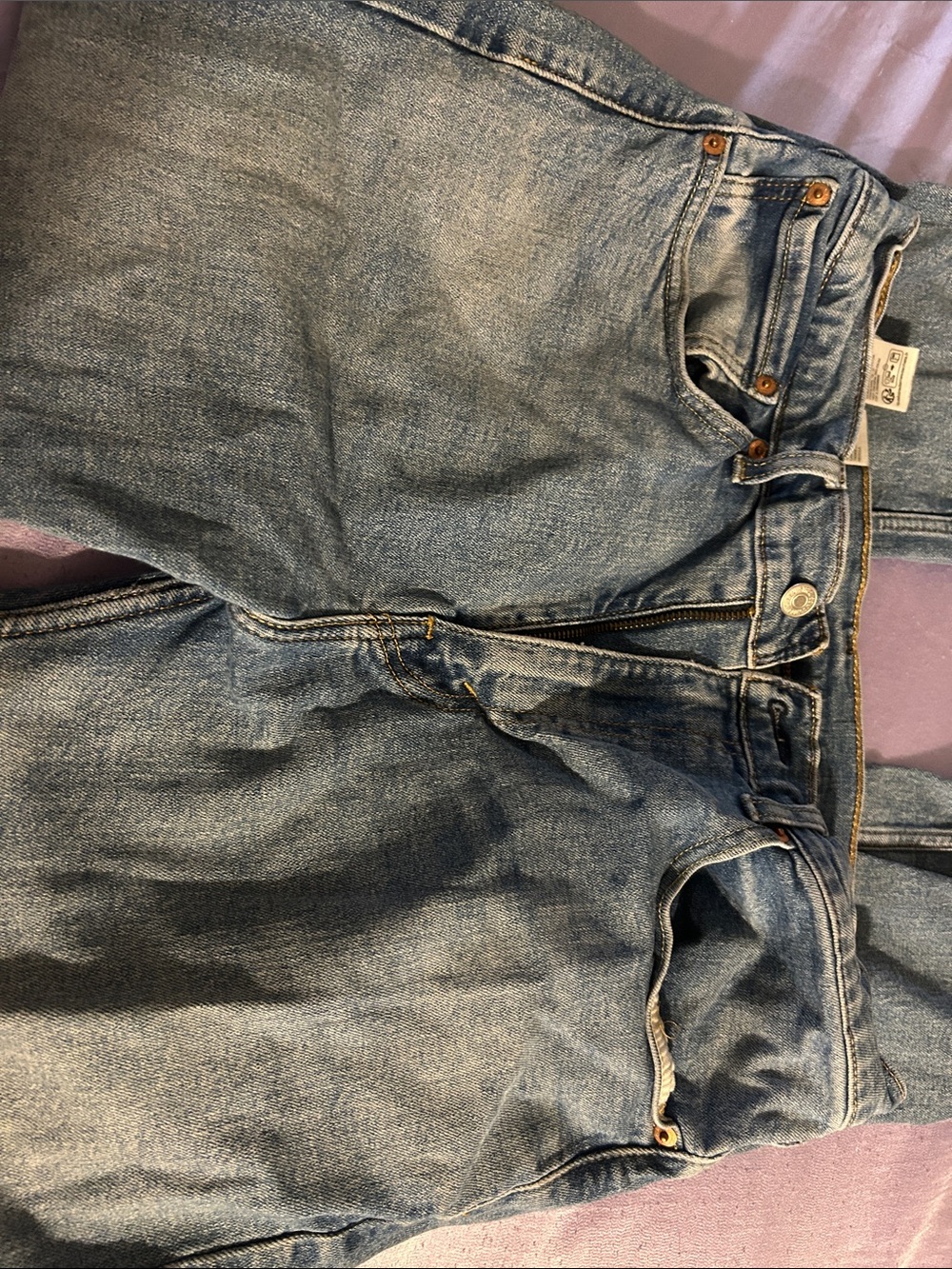 Levi's Men's Straight Jeans in Light Blue Denim